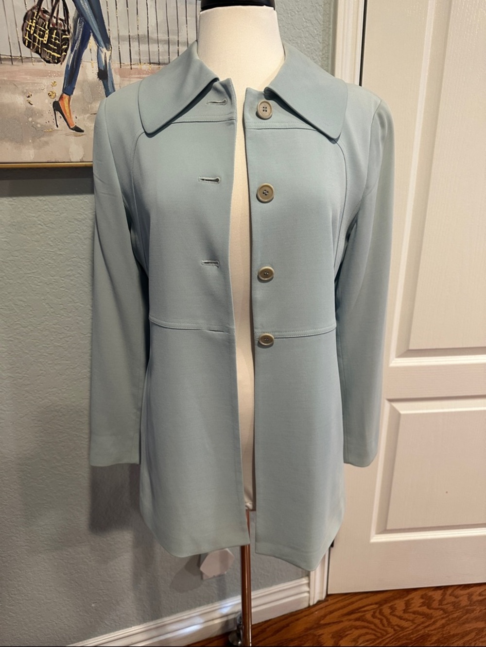 Tahari Sz 8 VTG Light Blue Single-Breasted Blazer/Jacket